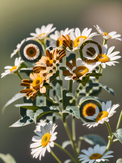 Daisy and Chamomile Macro Photo QR Code Art — image 1