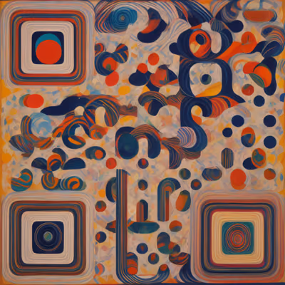 Undulating Abstract Pattern QR Code Art — image 1