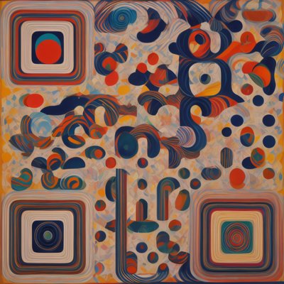 Undulating Abstract Pattern QR Code Art