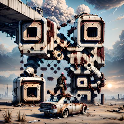 Post Apocalyptic Wasteland Scavenger QR Code for Posters