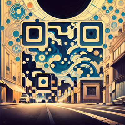 Ornamental City Street Art Nouveau QR Code Art — image 1