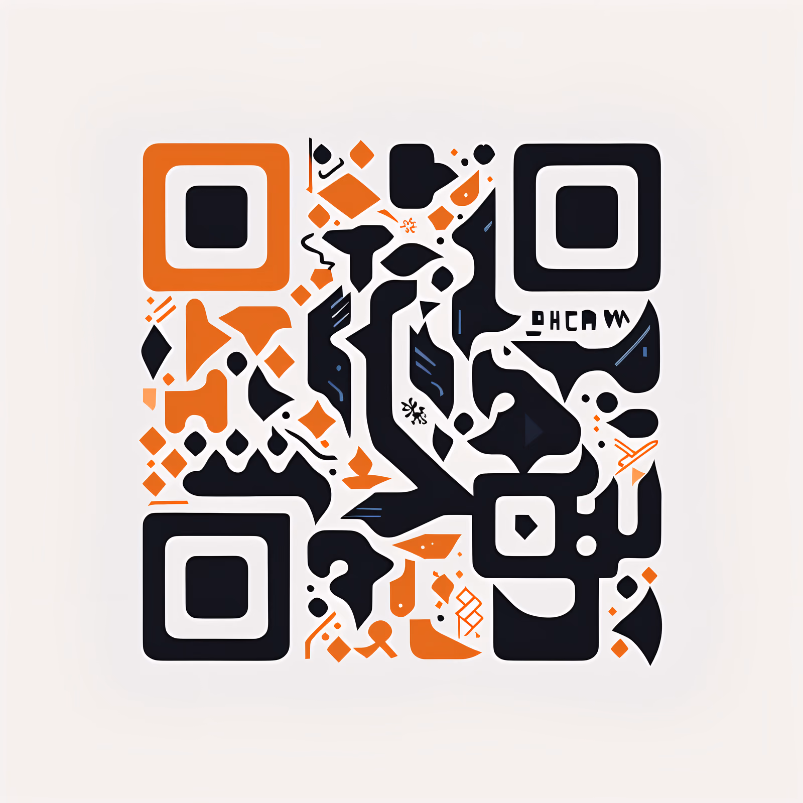 Абстрактное крыло ястреба, граффити-дудл QR-код для стикеров — изображение 1