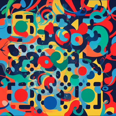 Colorful Abstract Swirl Vector QR Code for Posters — image 1