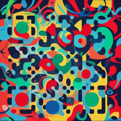 Colorful Abstract Swirl Vector QR Code for Posters