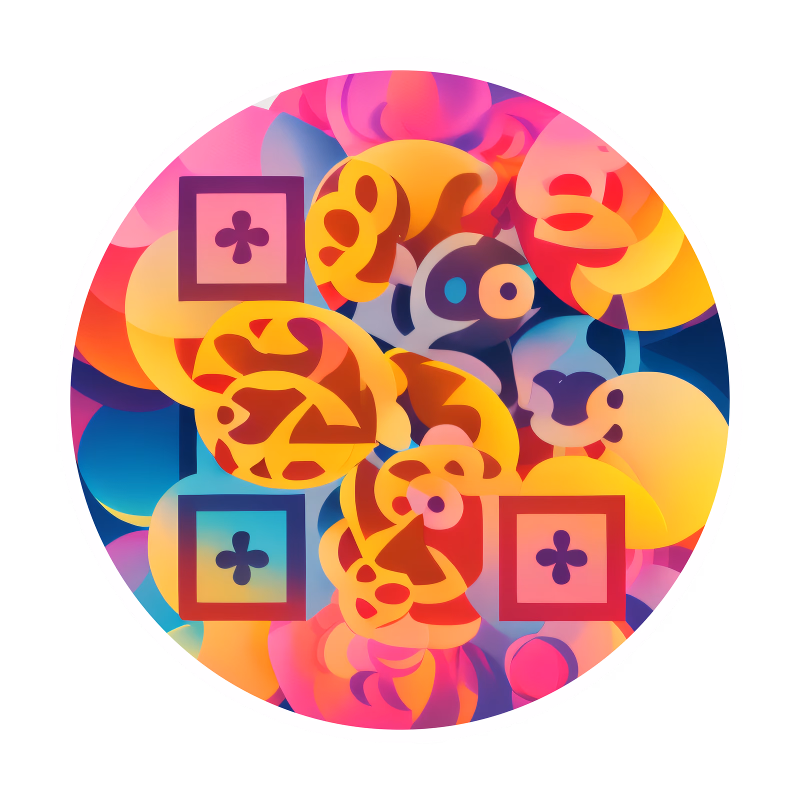 Яркая абстрактная векторная графика: QR-код для стикеров — изображение 1