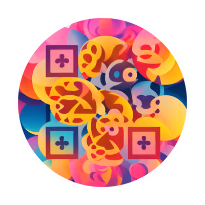Яркая абстрактная векторная графика: QR-код для стикеров — изображение 1