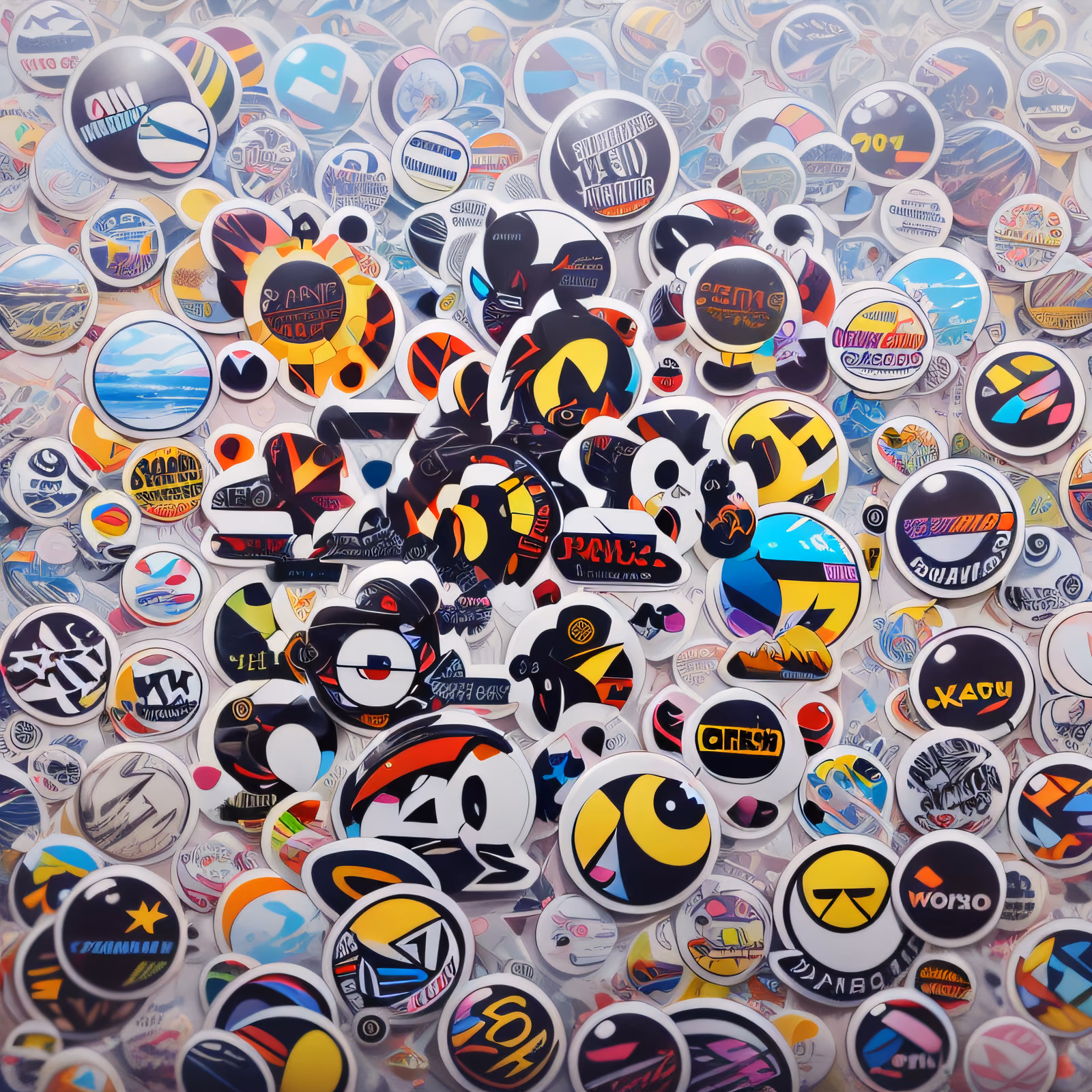 Sticker Bomb Collage Badges QR Code for Stickers — image 1