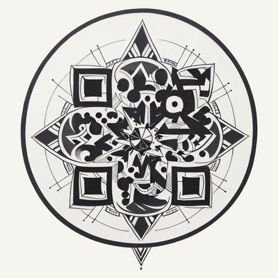 Племенная мандала для временной тату: QR-код