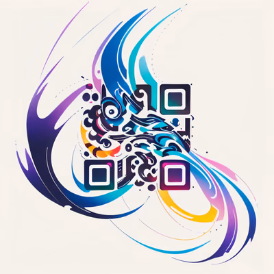 QR-код с абстрактным жидким вихрем для временных татуировок — изображение 1