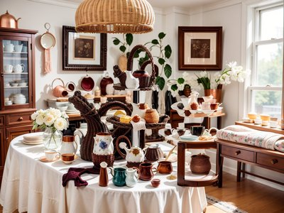 Quaint China Shop Photorealistic QR Code for Storefront Displays