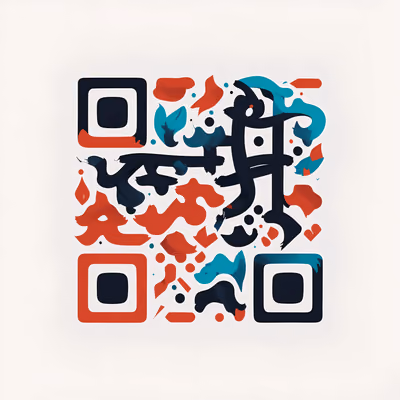 Abstract Graffiti Calligraphy QR Code for Stickers — image 1