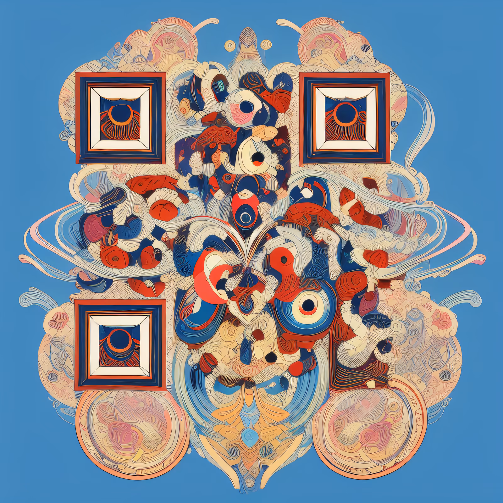 Psychedelic Swirl Pattern QR Code for Posters — image 1