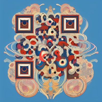 Psychedelic Swirl Pattern QR Code for Posters