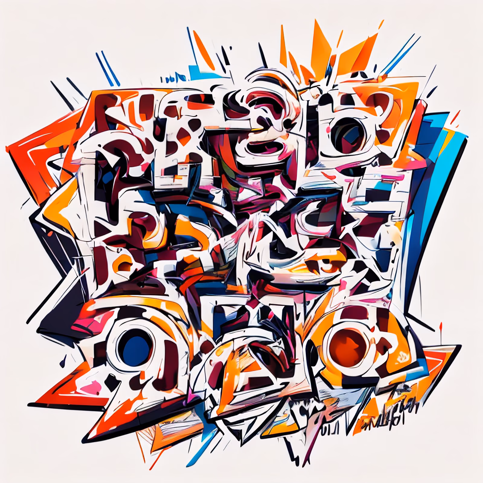 Graffiti Wildstyle Lettering QR Code for Apparel — image 1