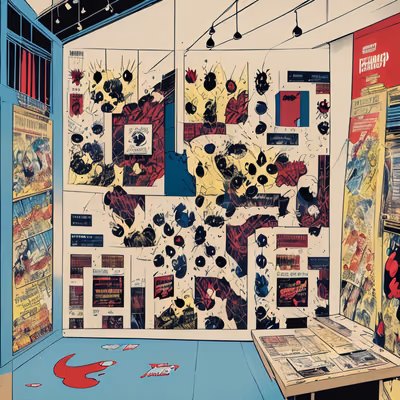 Comic Gallery Wall Interior QR Code for Posters — image 1