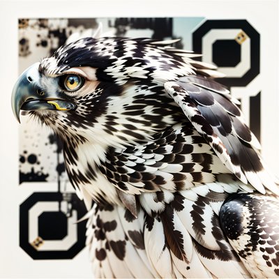 Hawk Portrait Photorealistic QR Code Art