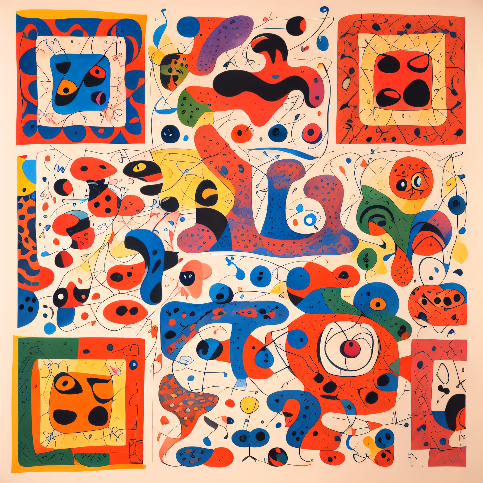 Biomorphic Abstract Expressionist QR Code Art — image 1