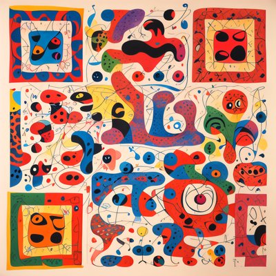 Biomorphic Abstract Expressionist QR Code Art