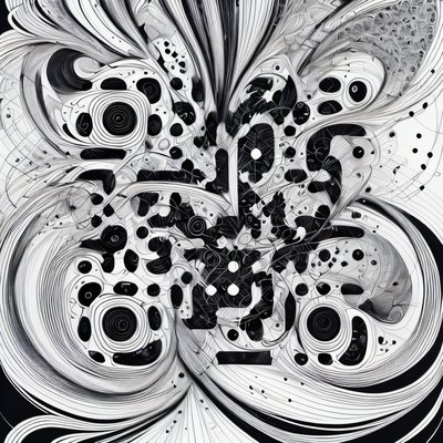 Swirling Fractal Zentangle QR Code Art