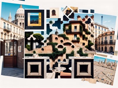 European Cityscape Photo Collage QR Code for Posters