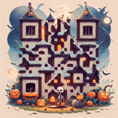 Haunted House Pumpkin Patch Storybook QR Code for Posters — image 1