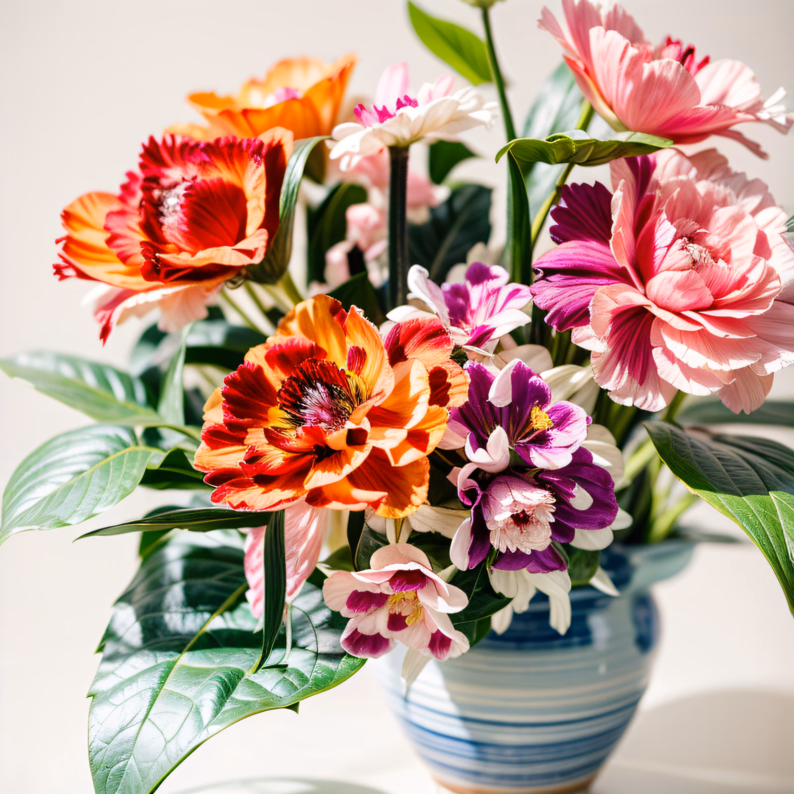 Букет из разных цветов: фотореалистичное QR-код искусство — изображение 1