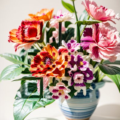 Букет из разных цветов: фотореалистичное QR-код искусство