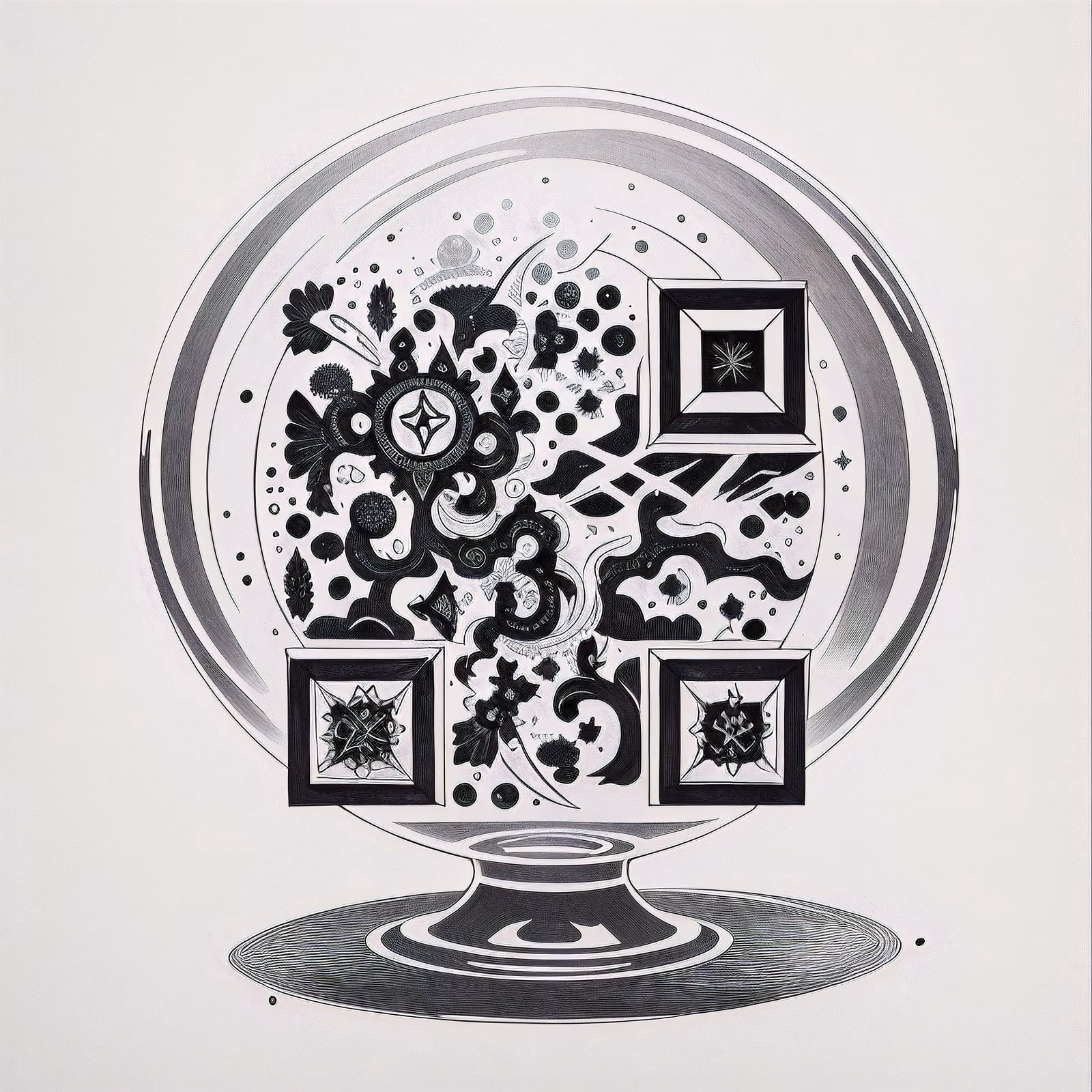 Crystal Ball Ink Tattoo QR Code Art — image 1