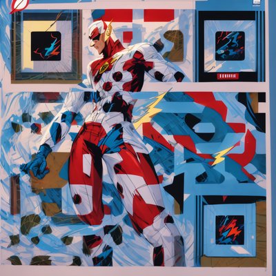 Lightning Superhero Comic Book QR Code for Posters