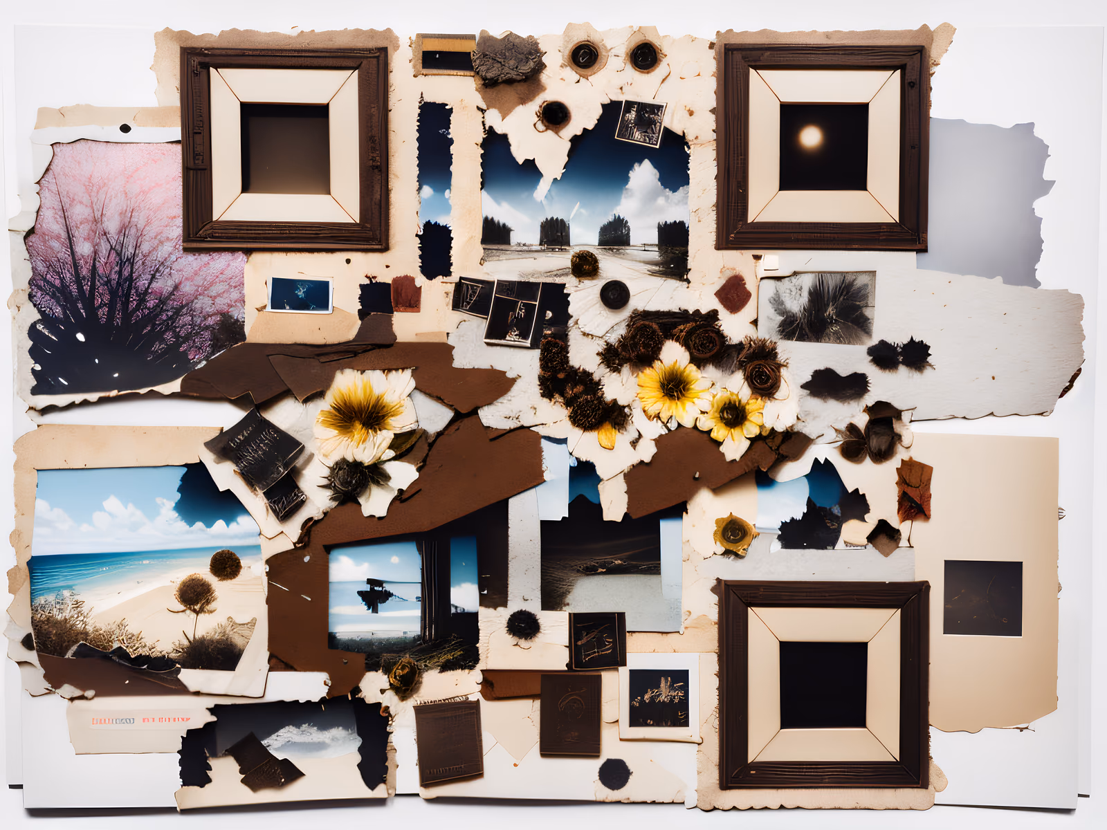 Vintage Polaroid Scrapbook Collage QR Code Art — image 1
