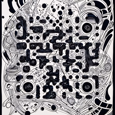 Black Ink Doodle Zentangle QR Code Art — image 1