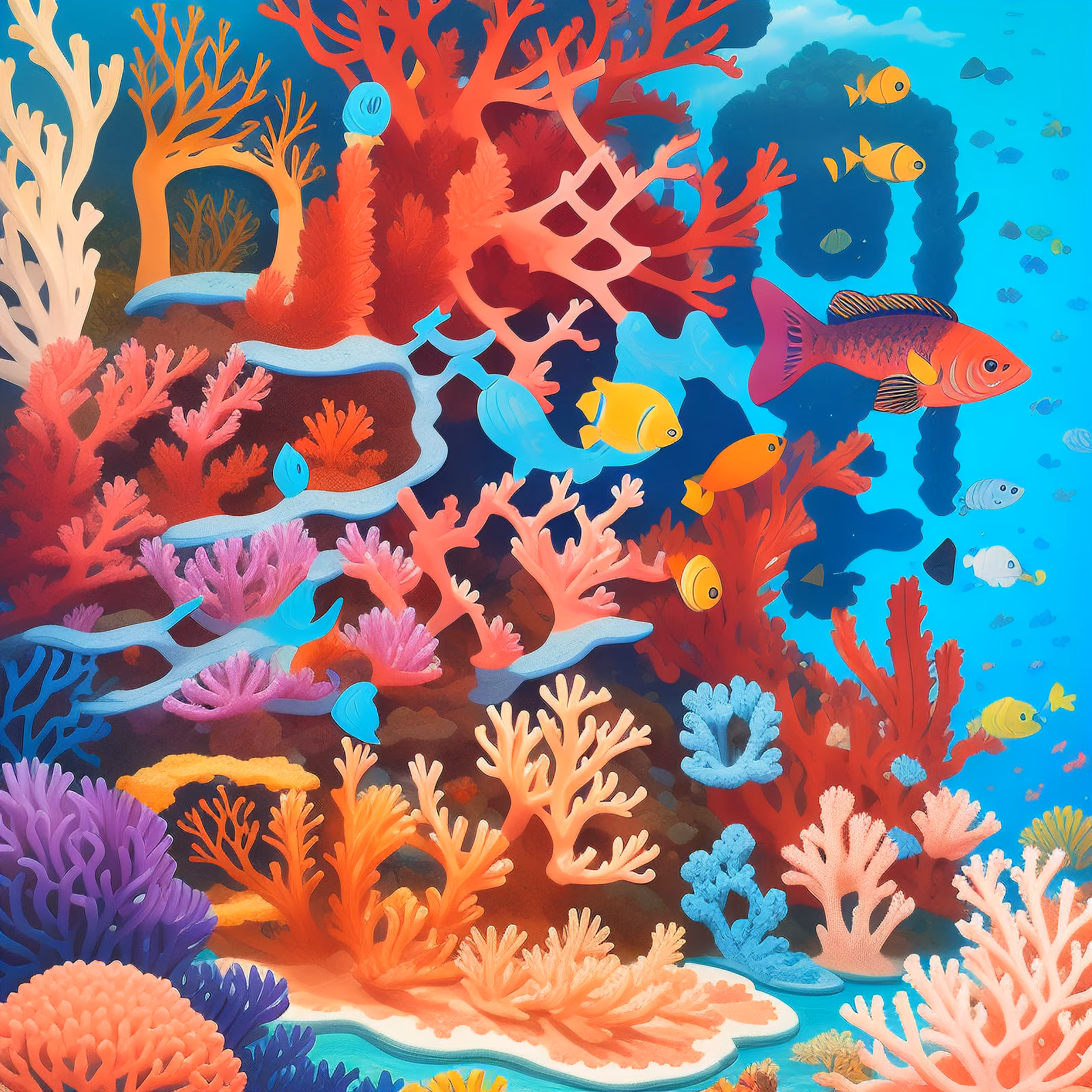 Coral Reef Fish Vector QR Code Art — image 1