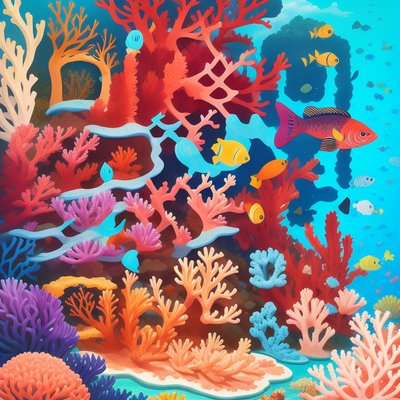 Coral Reef Fish Vector QR Code Art