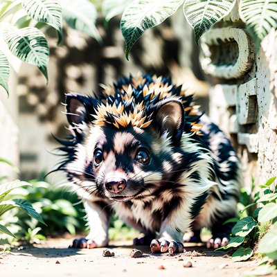 Hedgehog Photorealistic Wildlife QR Code Art