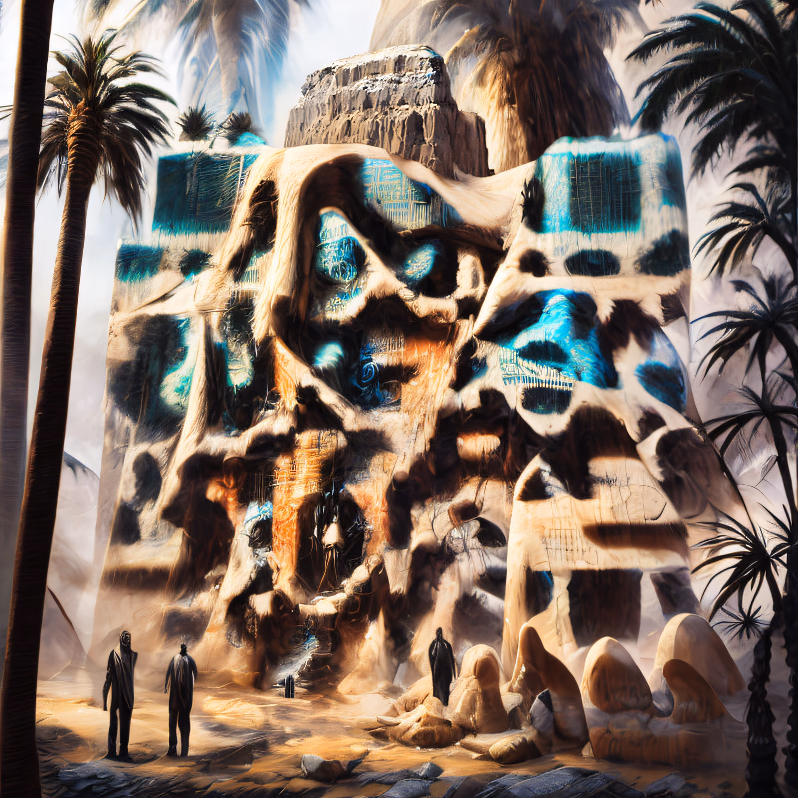 Desert Monument Matte Painting QR Code for Posters — image 1
