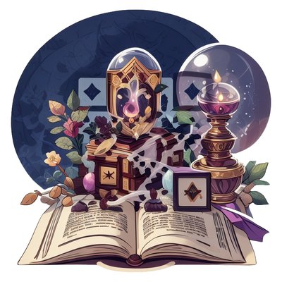 Mystic Spellbook Vector QR Code for Stickers