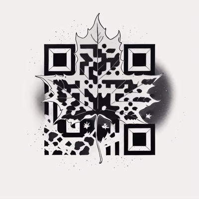 Maple Leaf Ink Tattoo QR Code for Temporary Tattoos — image 1