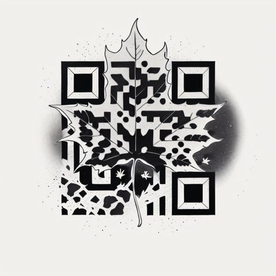 Maple Leaf Ink Tattoo QR Code for Temporary Tattoos