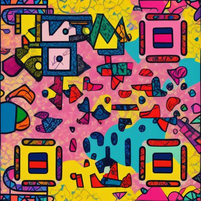 Colorful Abstract Pop Art QR Code for Posters