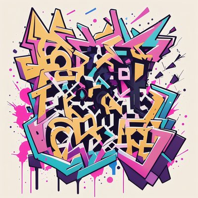 Wildstyle Graffiti Lettering QR Code for Apparel