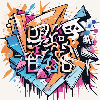 Graffiti Wildstyle Lettering Calligraphy & Lettering QR Code for Stickers