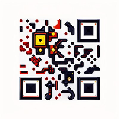 Джойстик аркадного автомата: векторный QR-код для постеров