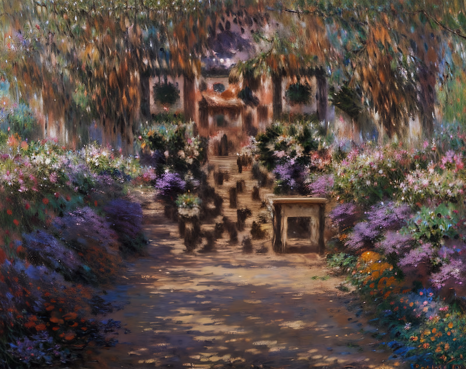 Импрессионистская садовая дорожка: живописный QR-код — изображение 1