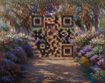 Импрессионистская садовая дорожка: живописный QR-код — изображение 1