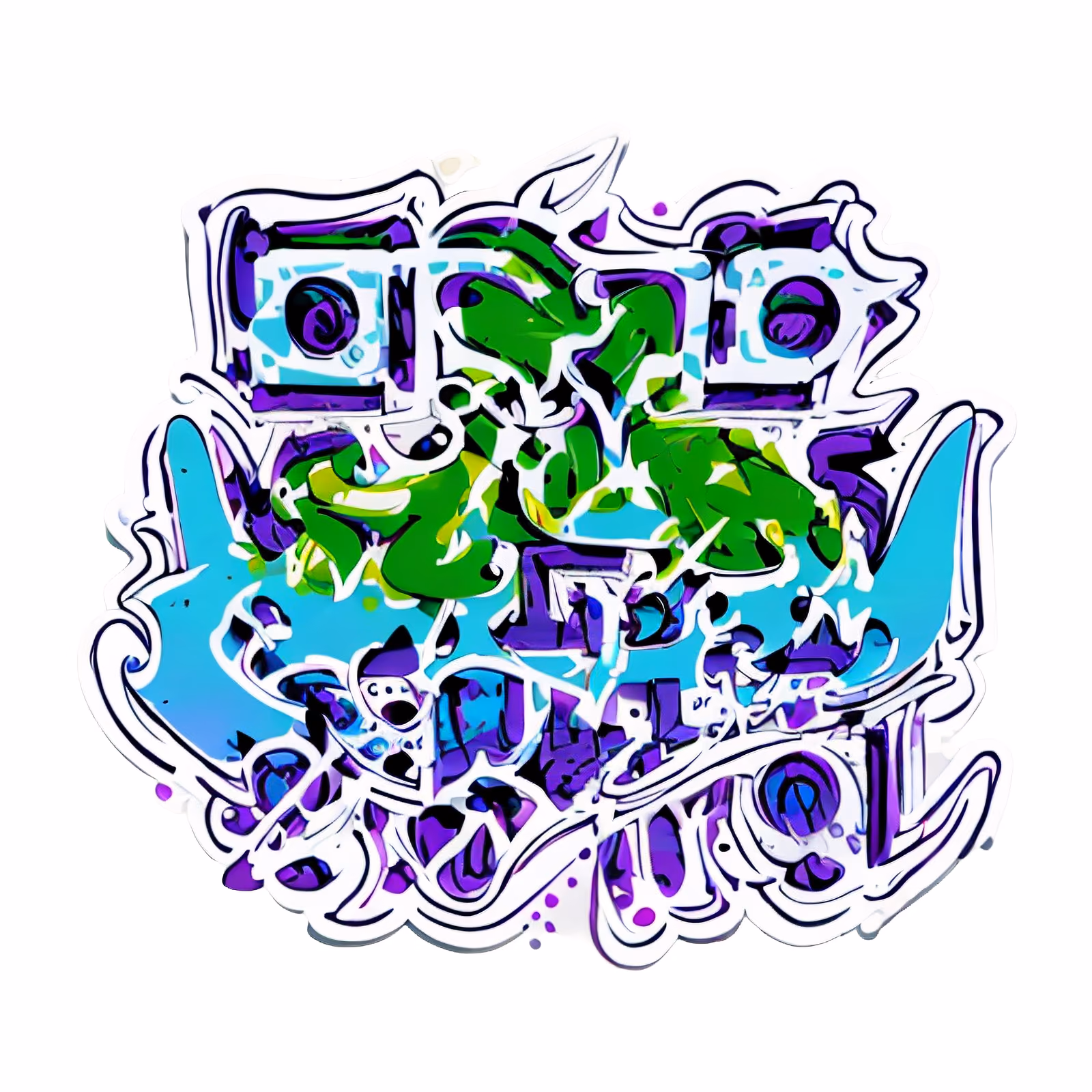 Graffiti Lettering Sticker Style Graffiti & Street Art QR Code for Stickers — image 1