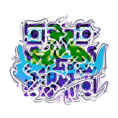 Graffiti Lettering Sticker Style Graffiti & Street Art QR Code for Stickers — image 1