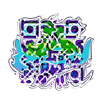 Graffiti Lettering Sticker Style Graffiti & Street Art QR Code for Stickers