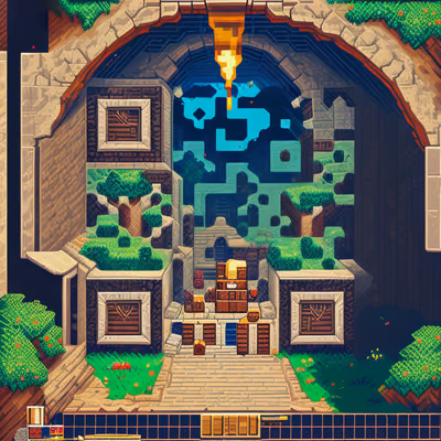 Pixel Dungeon Entrance Game Scene QR Code for Posters — image 1