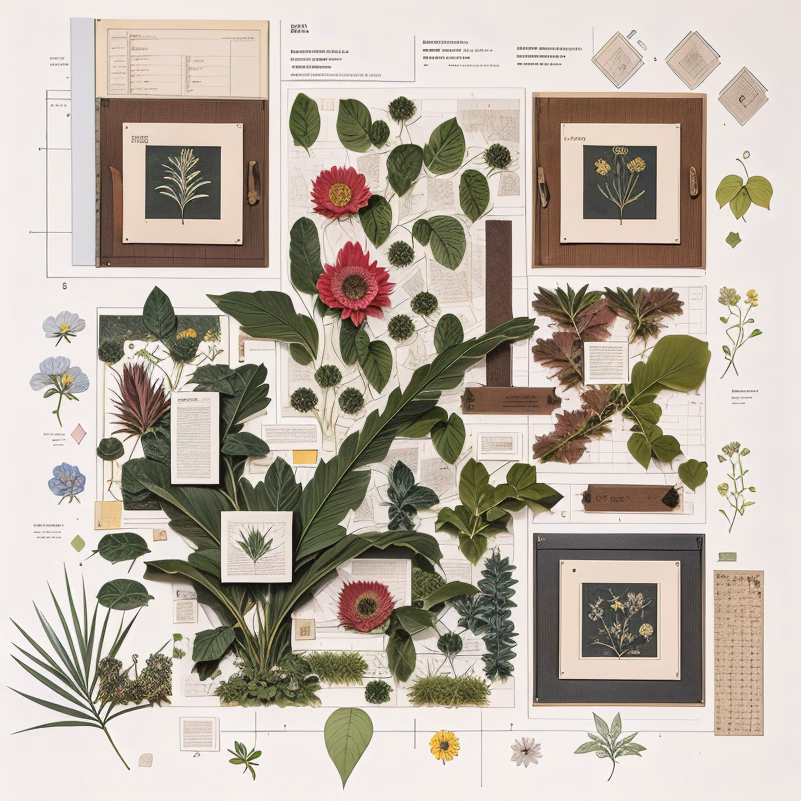 Botanical Specimen Collage QR Code Art — image 1