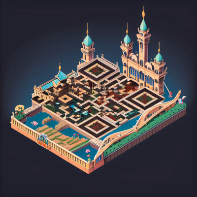 Isometric Canal City 3D QR Code for Posters — image 1